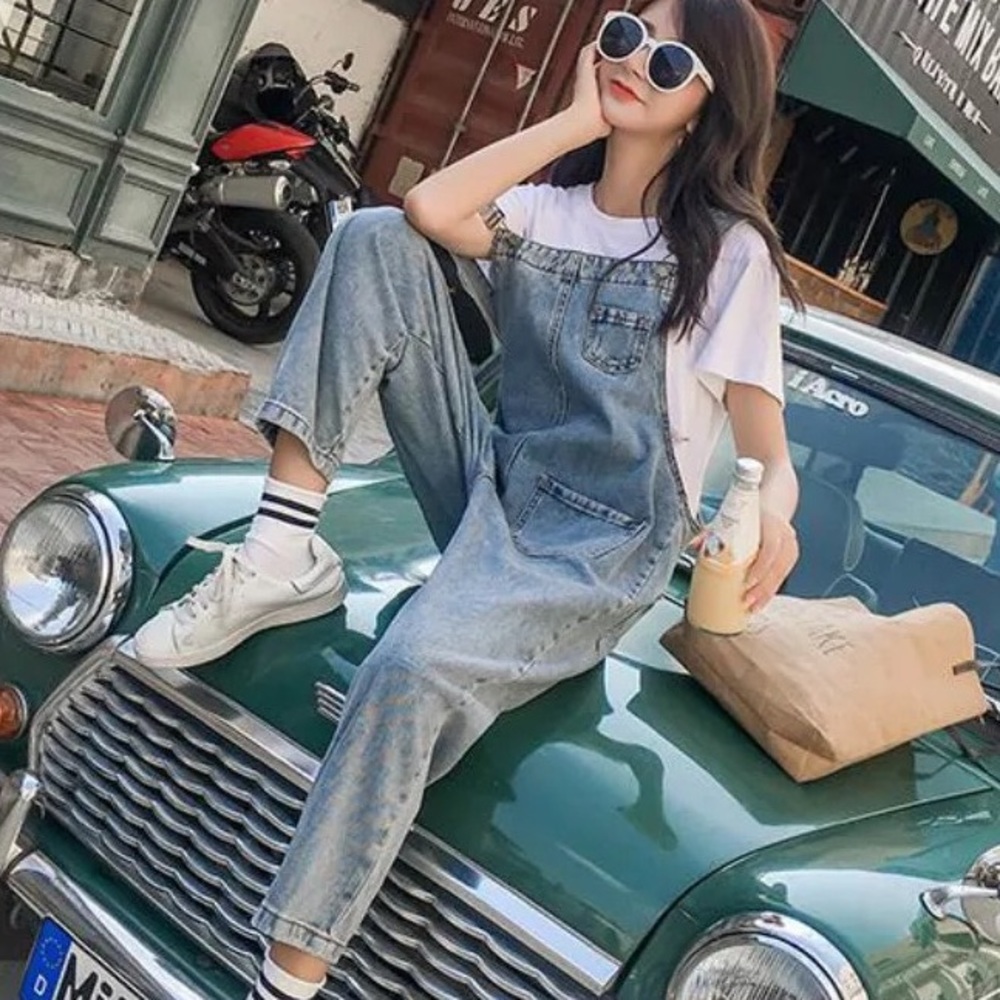 Denim Overall Jumpsuit - Picture 7 of 16